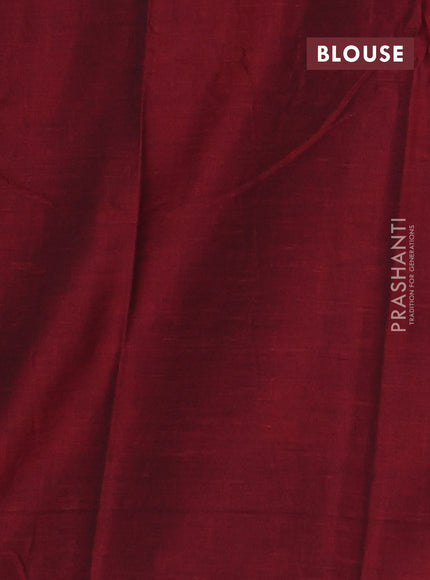 Narayanpet cotton saree deep maroon with plain body and thread woven border