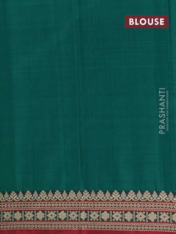 Narayanpet cotton saree green and maroon with plain body and thread woven border