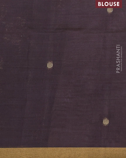 Semi linen saree pastel pink and purple shade with allover thread weaves and paithani pallu
