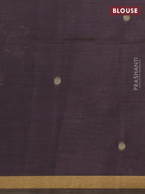 Semi linen saree pastel pink and purple shade with allover thread weaves and paithani pallu