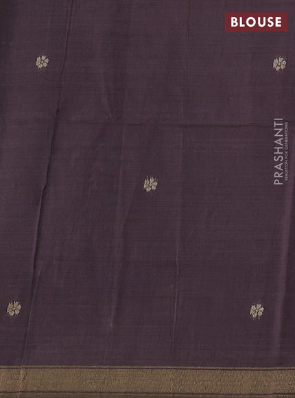 Semi linen saree pastel pink and purple shade with allover thread woven buttas and paithani pallu