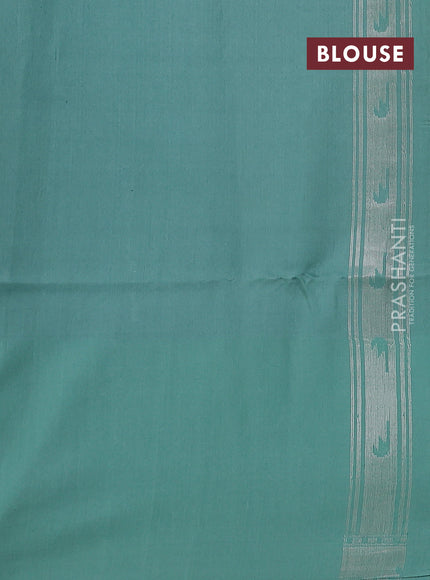 Kora jamdhani silk saree pale yellow and pastel green with allover jamdhani weaves and zari woven border