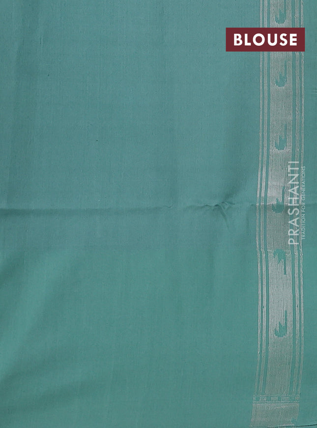 Kora jamdhani silk saree pale yellow and pastel green with allover jamdhani weaves and zari woven border