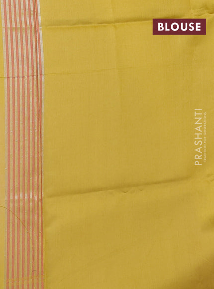 Kora jamdhani silk saree lavender and mustard green with allover jamdhani weaves and zari woven border