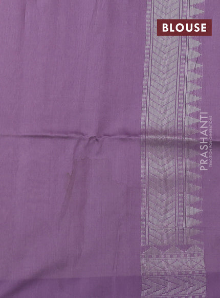 Kora jamdhani silk saree peach pink and lavender with allover jamdhani weaves and zari woven border
