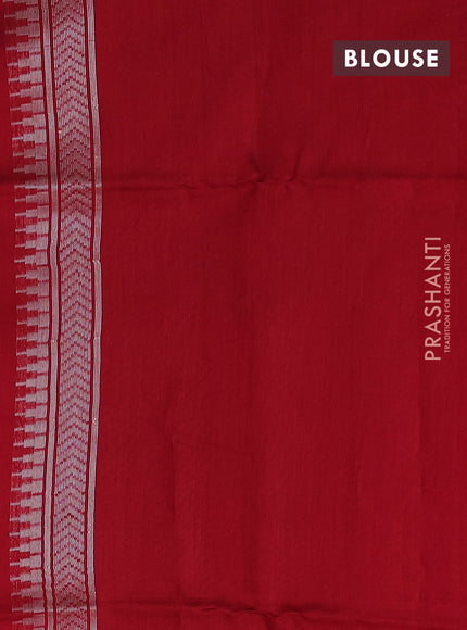 Kora jamdhani silk saree candy pink and red with allover jamdhani weaves and zari woven border