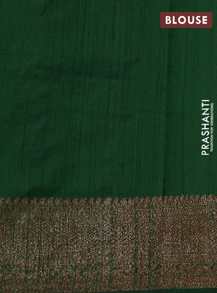 Banarasi raw silk saree yellow and green with woven buttas and woven border