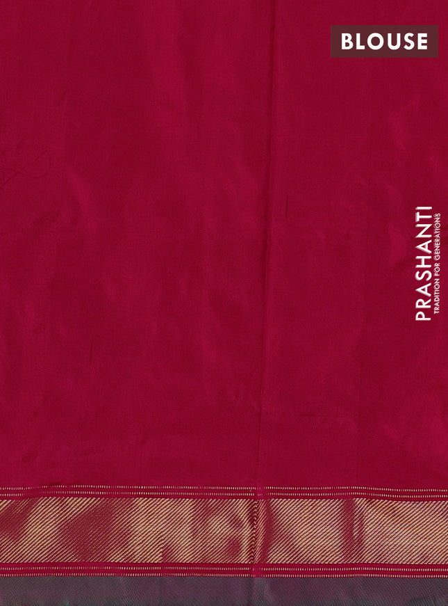 Pochampally silk saree pink and green with allover patola weaves and zari woven border