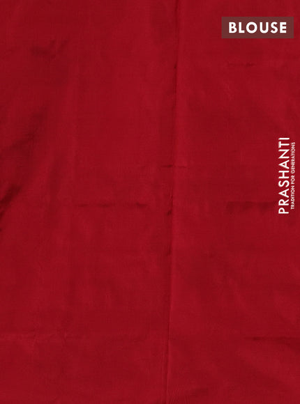 Pochampally silk saree dual shade of red shade and maroon with allover patola weaves and simple border