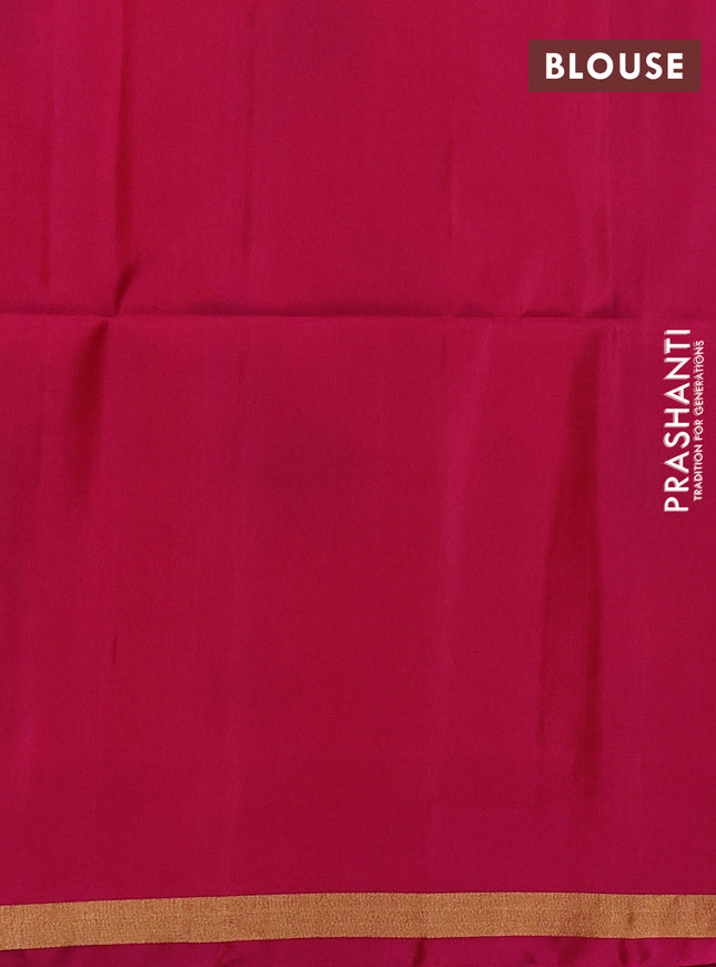 Ikat soft silk saree black and pink with allover ikat weaves and zari woven border