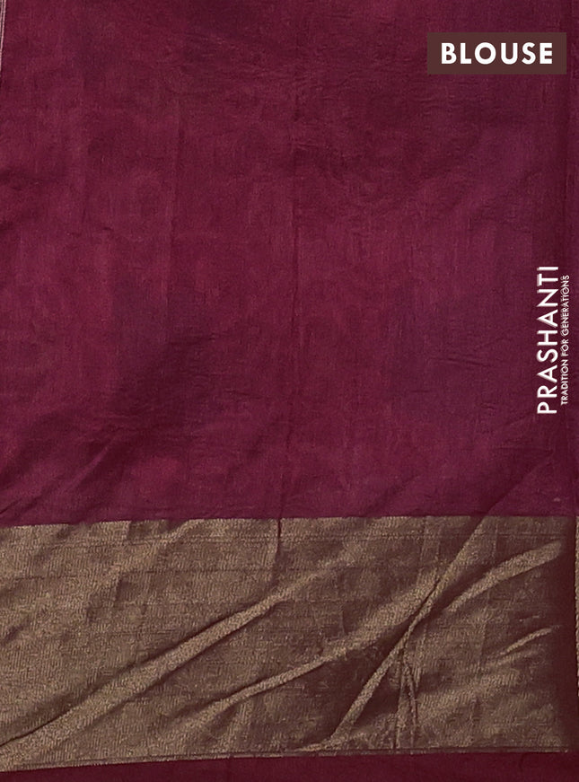 Semi dupion saree red shade and maroon with allover thread weaves and parsi embroidery work zari woven border