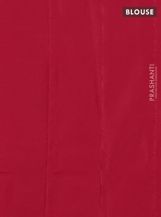 Pure kanchipuram silk saree red with zari woven buttas and zari woven border