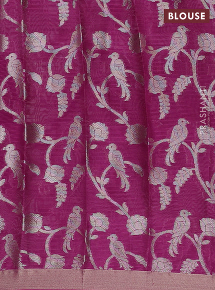 Cotton zari kota unstitched lehenga lavender and purple with zari woven buttas