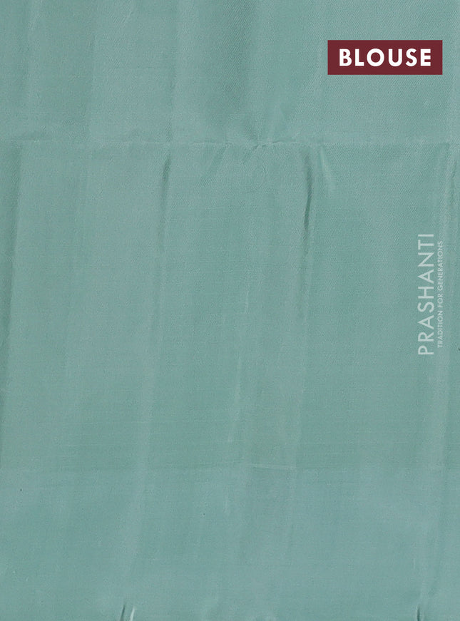 Pure soft silk saree wine shade and pastel green with allover checks & zari woven buttas and simple border