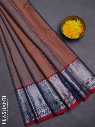 Narayanpet cotton saree maroon shade and maroon with plain body and long zari woven border