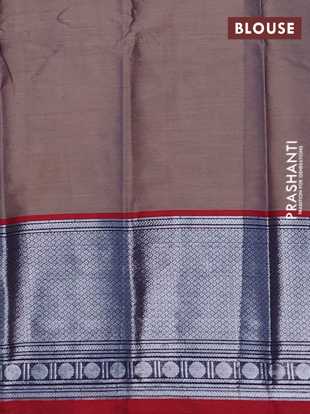 Narayanpet cotton saree maroon shade and maroon with plain body and long zari woven border