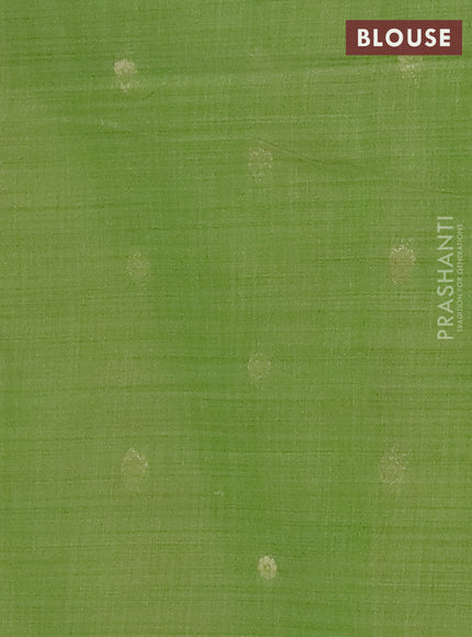 Jamdhani cotton saree beige and light green with allover thread woven buttas and jamdhani pallu