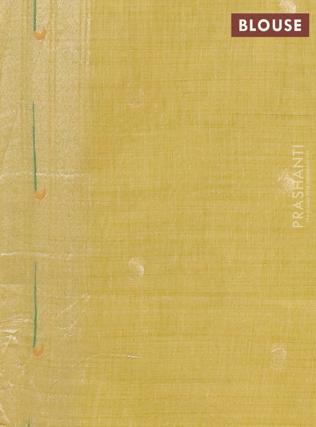 Jamdhani cotton saree yellow with thread woven buttas and jamdhani pallu