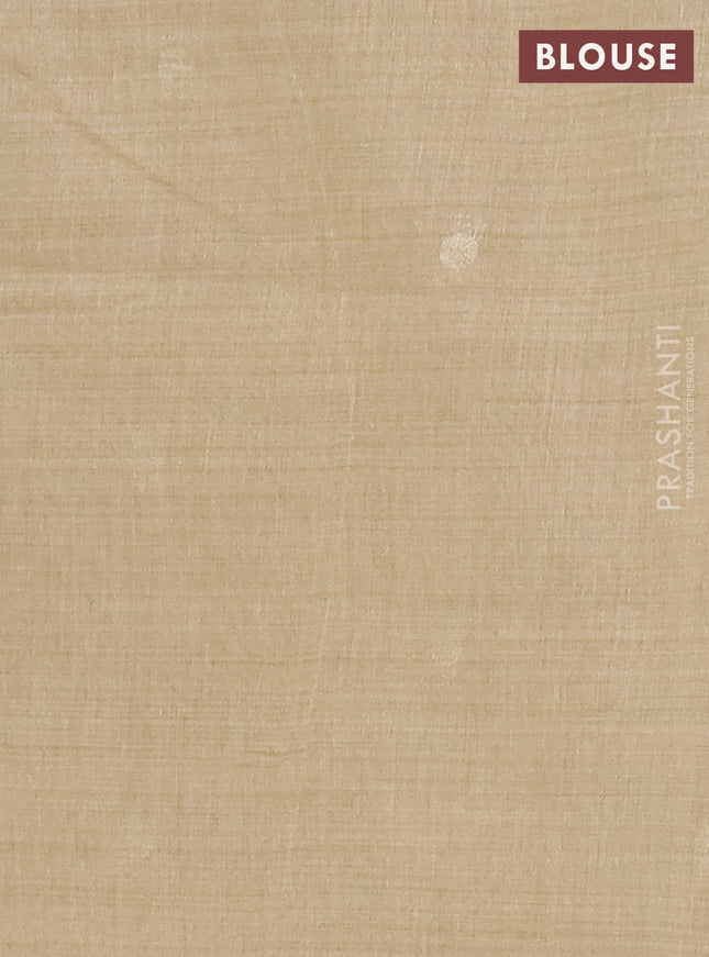 Jamdhani cotton saree sandal with thread woven buttas and jamdhani pallu