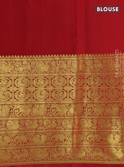 Pure kanchipuram silk saree grey and maroon with allover penkalamkari prints and long rich zari woven border