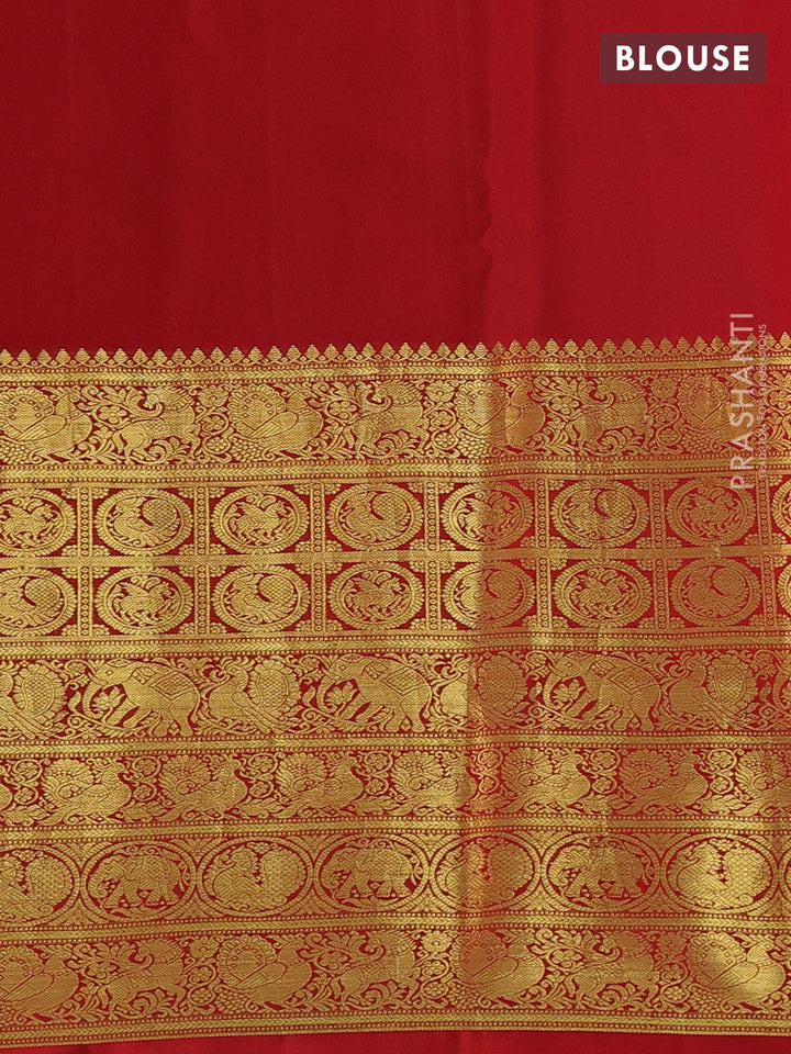 Pure kanchipuram silk saree grey and maroon with allover penkalamkari prints and long rich zari woven border