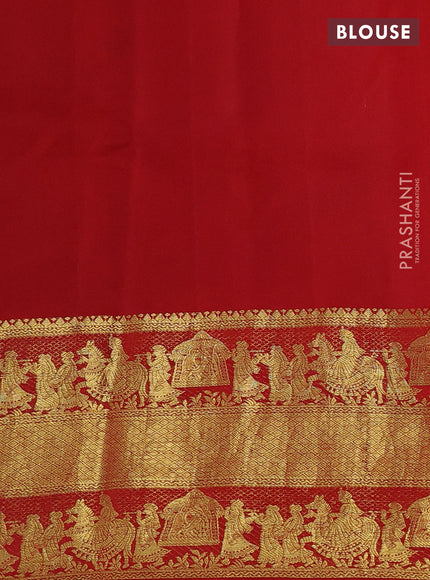 Pure kanchipuram silk saree purple and maroon with allover penkalamkari prints and rich zari woven border