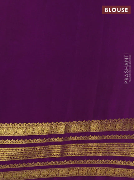 Pure kanchipuram silk saree sandal and purple with allover penkalamkari prints and rich zari woven border