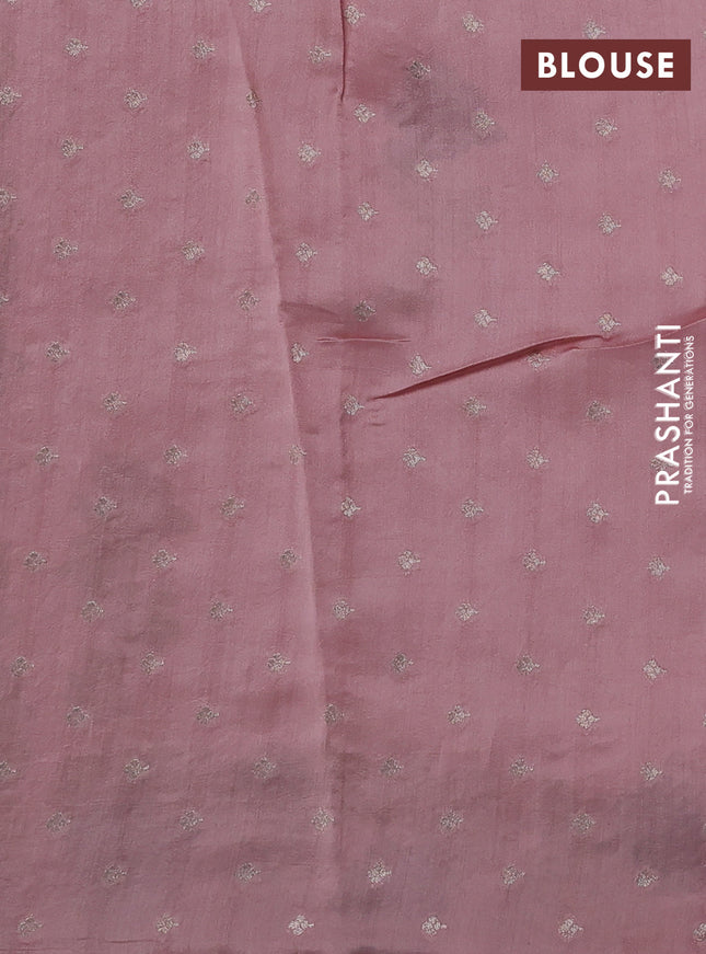 Pure organza silk saree peach pink with floral embroidery work and floral embroidery border