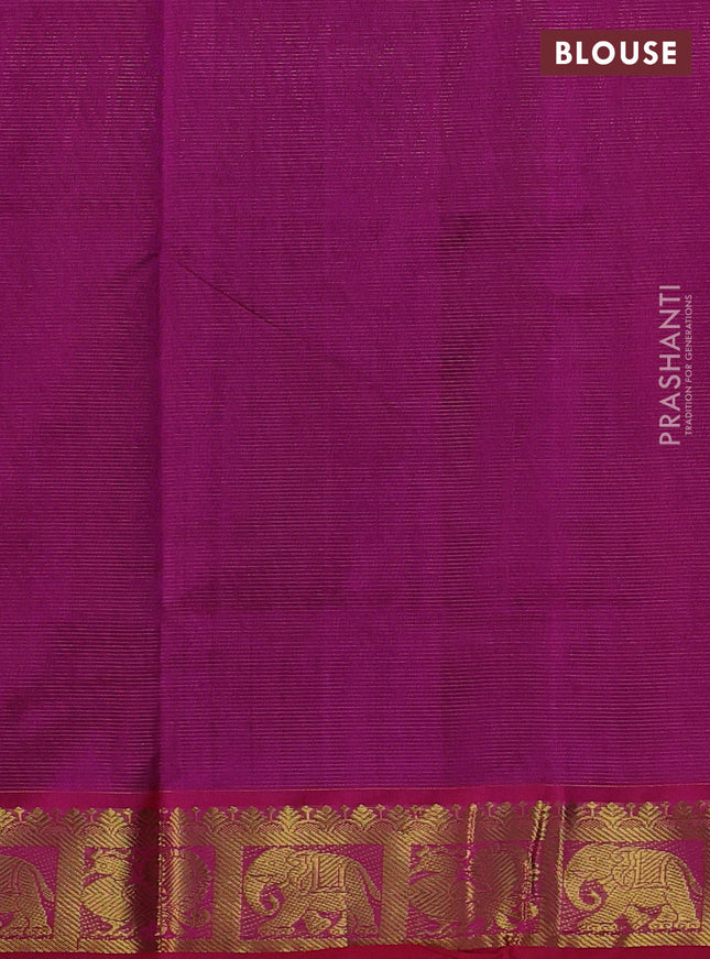 Silk cotton saree black and pink with allover vairosi pattern and zari woven border