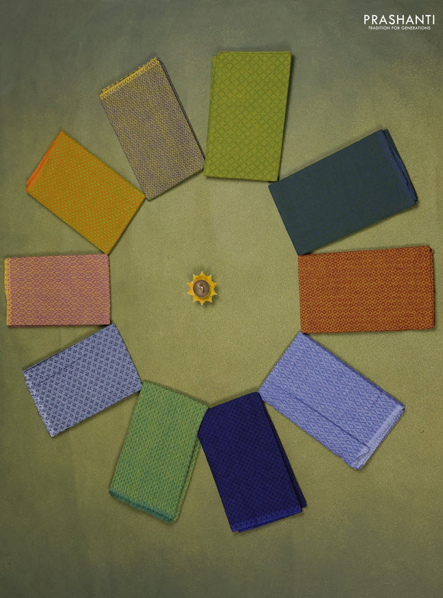 Chettinad cotton blouse bits multi colour and pack of 10