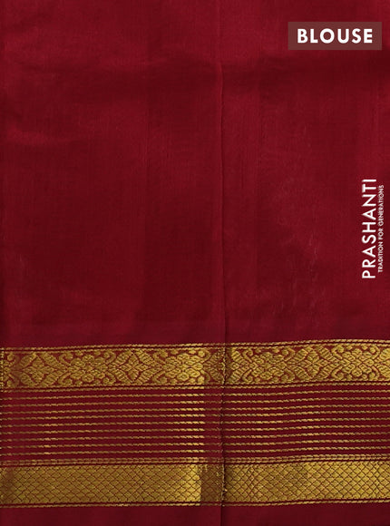 Silk cotton saree pastel pink and maroon with plain body and zari woven korvai border