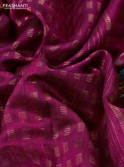 Pure dupion silk saree pink with allover zari weaves and zari woven embroidery border
