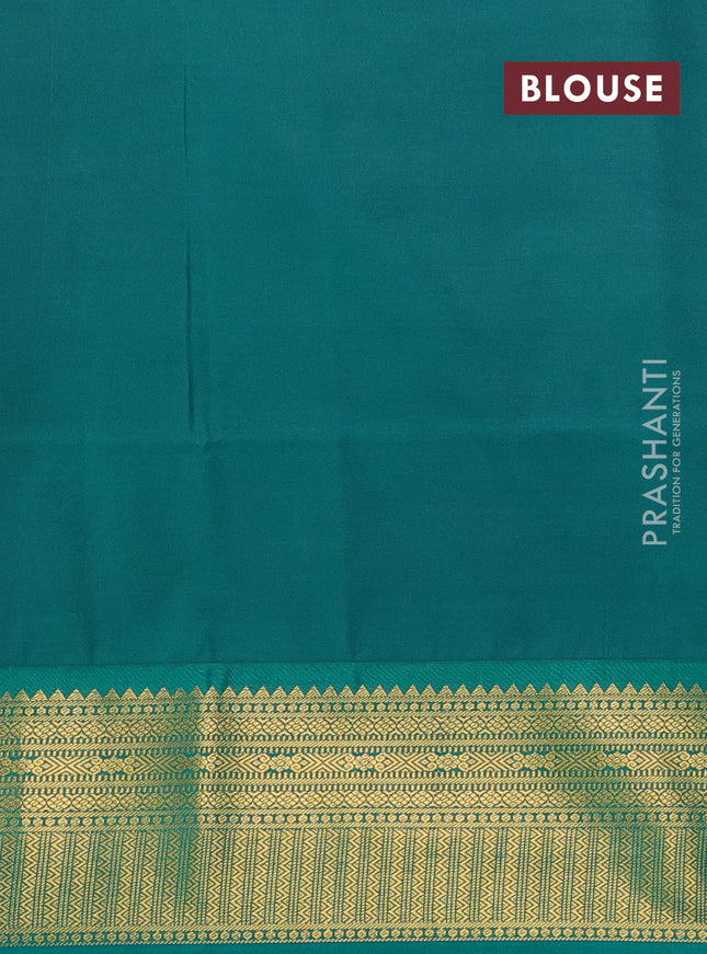 Semi soft silk saree mauve pink and green with zari woven buttas and zari woven korvai border