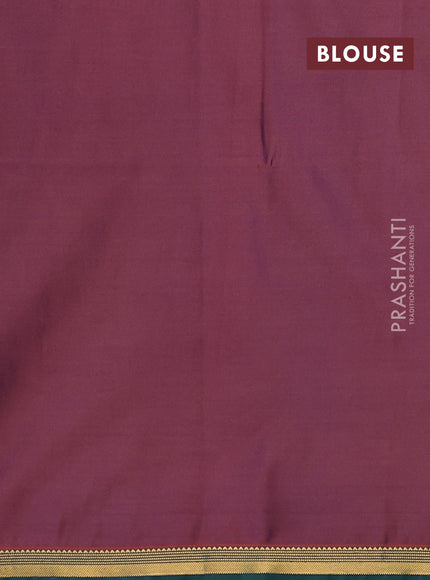 Semi soft silk saree navy blue and dual shade of rust with allover zari woven buttas and zari woven border