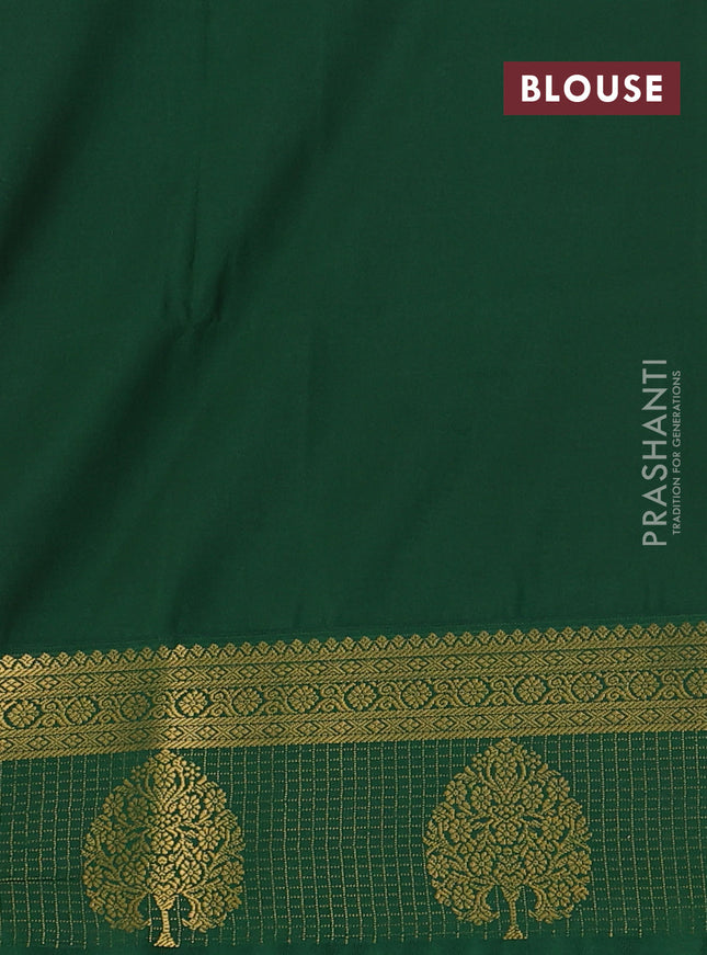 Semi soft silk saree lavender and green with allover zari woven buttas and zari woven korvai border