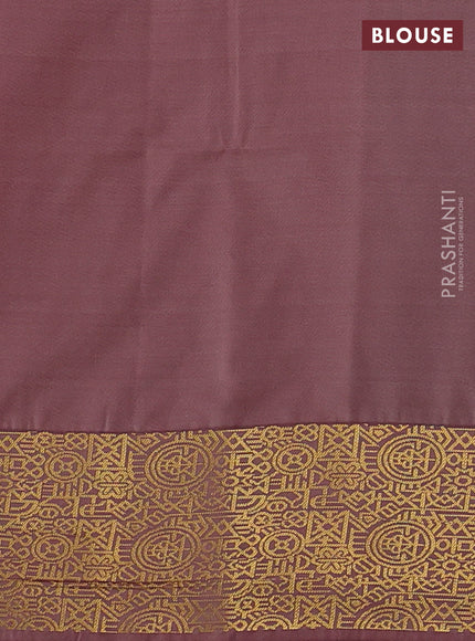 Semi soft silk saree mild lavender and pastel maroon with allover zari woven buttas and zari woven border