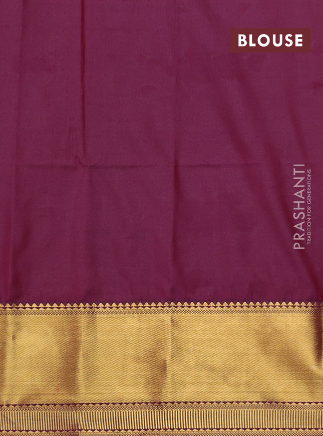 Semi soft silk saree red and deep maroon with allover zari weaves & buttas and zari woven border