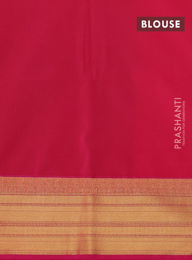 Semi soft silk saree light green and pink with allover zari weaves & buttas and zari woven border
