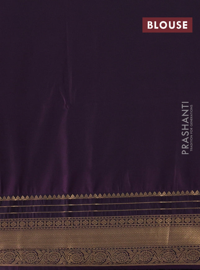Semi soft silk saree teal green and violet with allover zari weaves & buttas and zari woven border