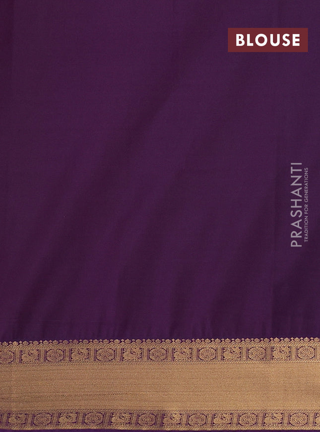 Semi soft silk saree pink and purple with allover zari woven buttas and zari woven border