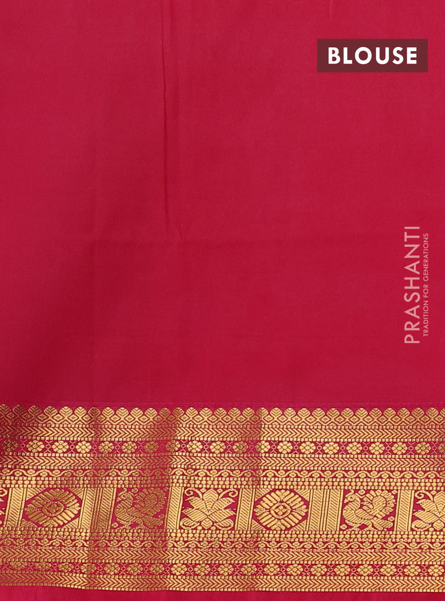 Semi soft silk saree beige and pink with allover zari weaves & buttas and zari woven border