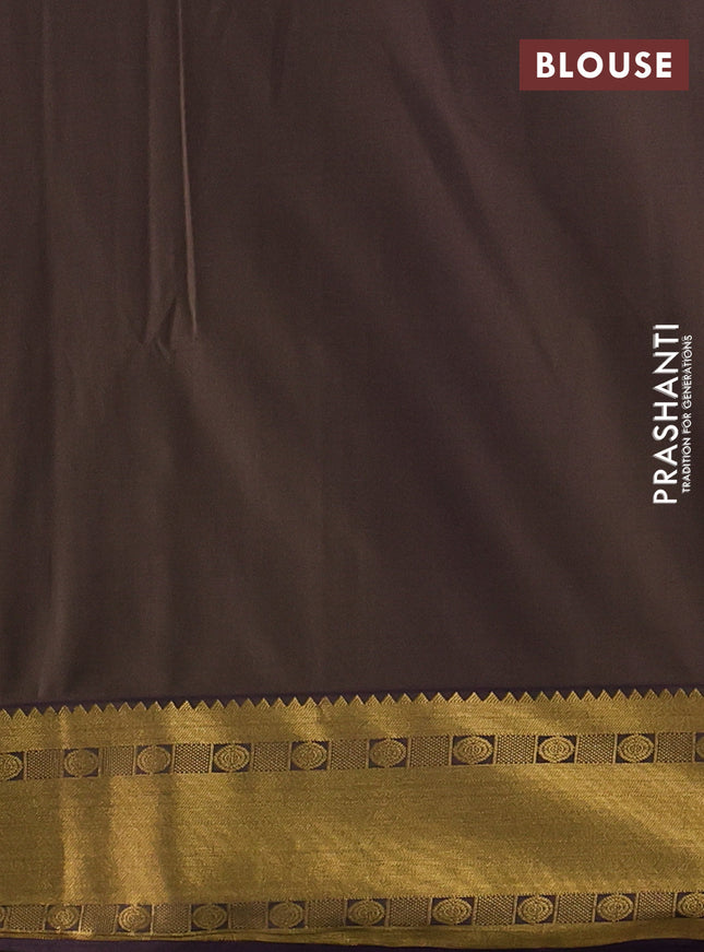 Semi soft silk saree mehendi green and dual shade of greenish purple with zari weaves & buttas and zari woven border