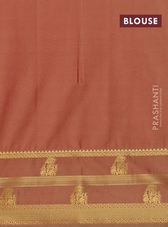 Semi soft silk saree red and pastel green with allover zari weaves & buttas and zari woven border