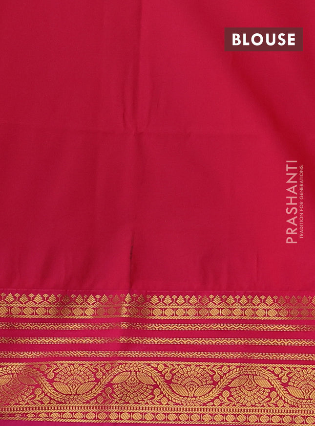 Semi soft silk saree pastel green and pink with allover zari woven buttas and zari woven border