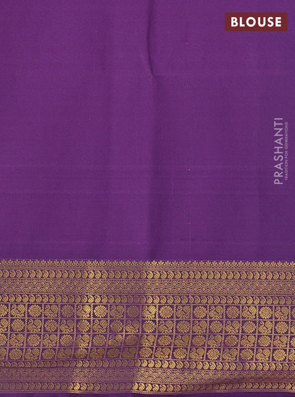 Semi soft silk saree lavender and purple with allover zari weaves & buttas and zari woven border