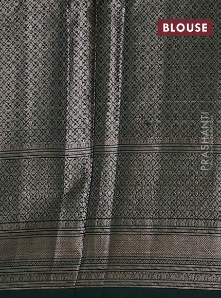 Banarasi warm silk saree light green and green with allover zari checks & buttas and zari woven border