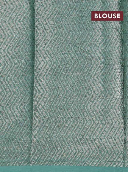 Banarasi warm silk saree bottle green and pastel green with allover thread & zari woven buttas and zari woven border