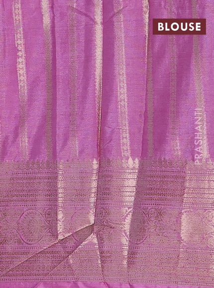 Banarasi warm silk saree deep maroon and mauve pink with allover thread & zari woven buttas and zari woven border