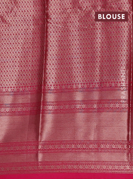 Banarasi warm silk saree light pink and pink with allover thread & zari weaves pattern and zari woven border