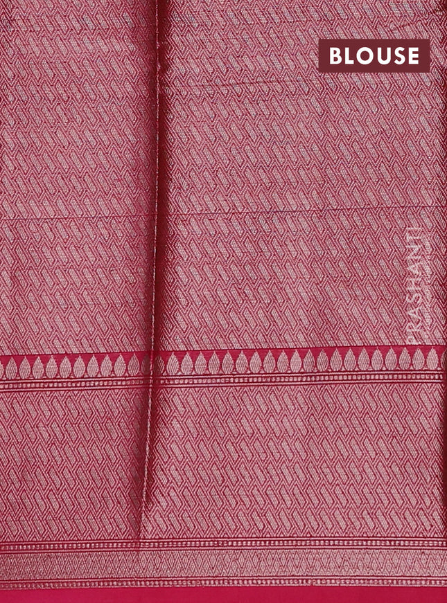 Banarasi warm silk saree light pink and pink with allover thread & zari woven buttas and zari woven border
